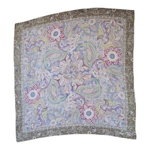Vintage Linda Davis Silk Floral Paisley Scarf